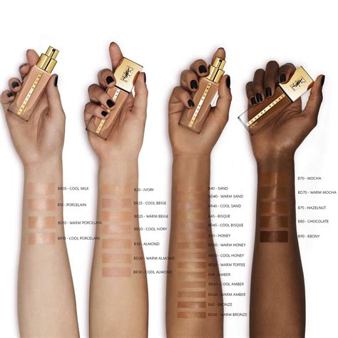 ysl foundation shade finder|ysl touche eclat foundation shades.